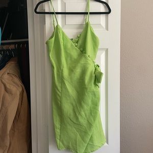 Anthropologie Moon River Lime Green Mini Dress